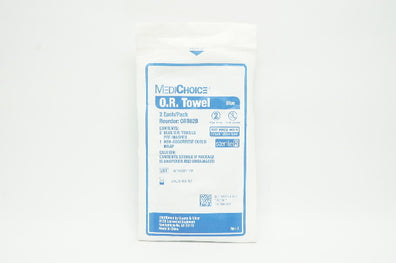 Owens&Minor ORT02B MediChoice O.R.Towel Blue Pre-Washed - Pack of 2